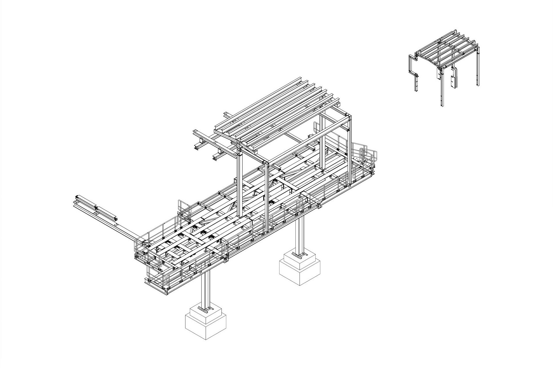 Work platform for refrigeration system - isometry